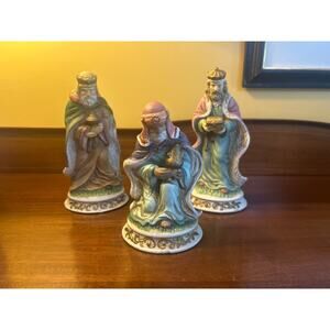 Franks Nursery Three Wise Men Christmas Nativity Porcelain Figurines